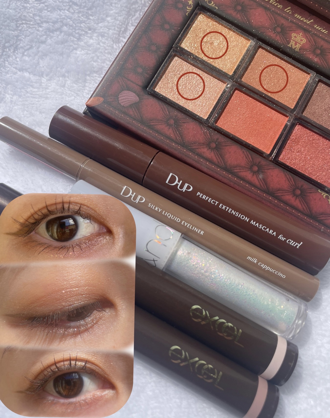 グリームオンフィットシャドウ/excel/スティックアイシャドウを使ったクチコミ（1枚目）