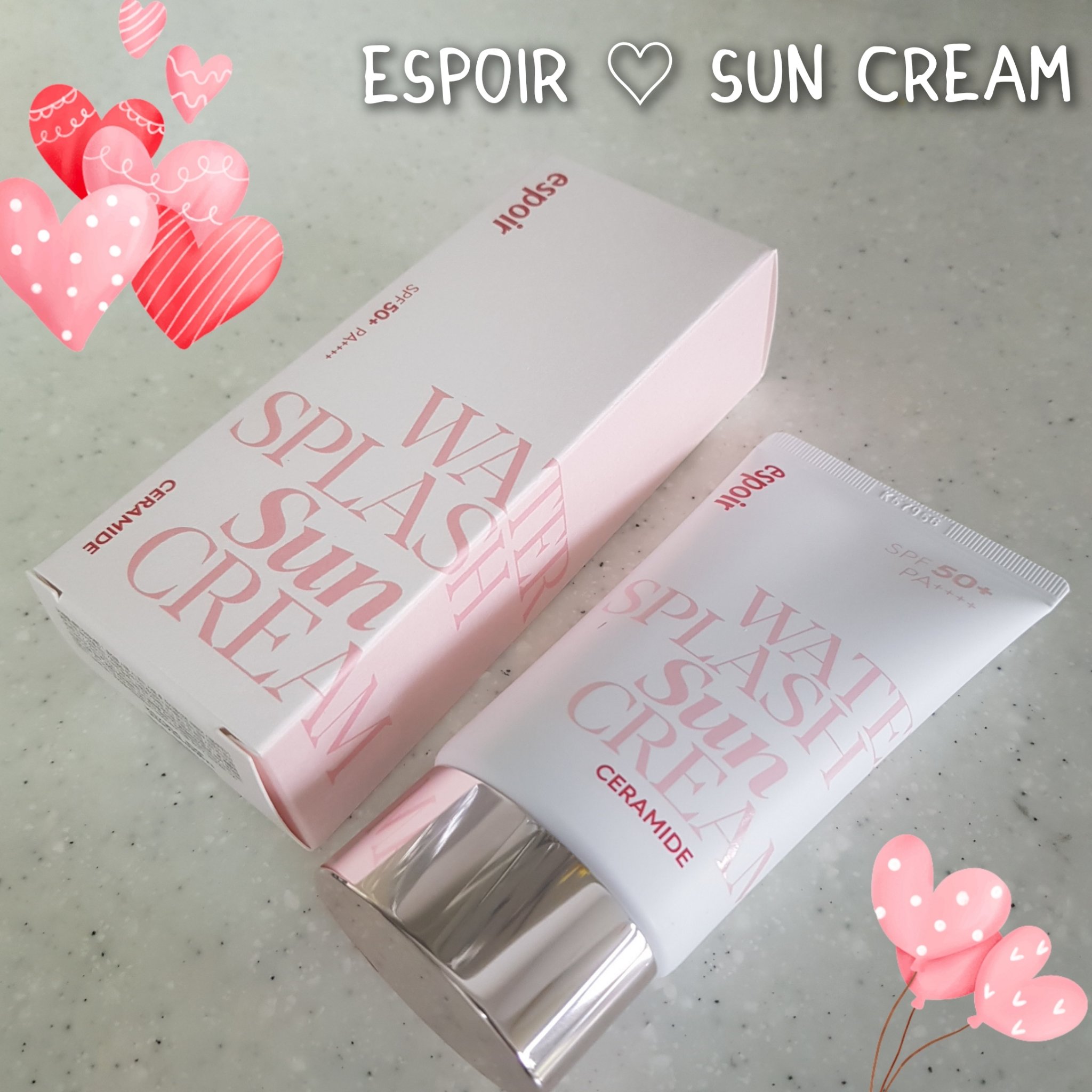 ウォータースプラッシュサンクリーム セラミド/espoir/日焼け止めクリームを使ったクチコミ（1枚目）