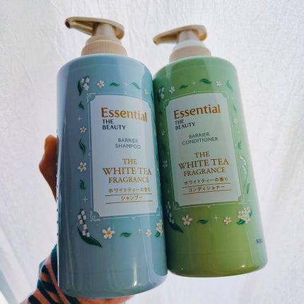 エッセンシャル ザビューティ バリアシャンプー/コンディショナー ホワイトティーの香り ペアセット/エッセンシャル/市販シャンプーを使ったクチコミ(1枚目)