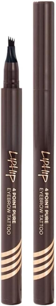 リップヒップ4ポイント ピュアアイブロウタトゥーペン 01 ダークブラウン