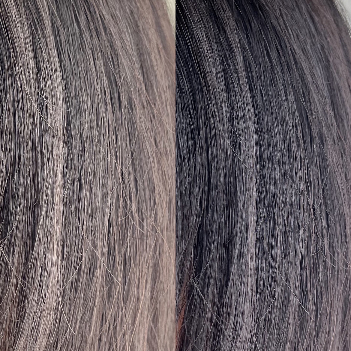 泡クリームカラー 5A ダークアッシュ/ビゲン/ヘアカラーを使ったクチコミ（3枚目）