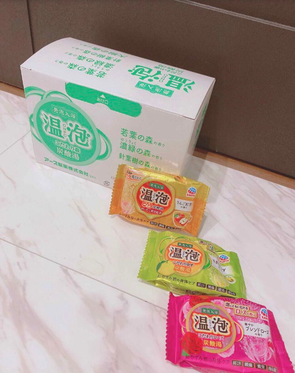 とろり炭酸湯 ぜいたく果実紅茶 12錠入/温泡/炭酸系入浴剤を使ったクチコミ(1枚目)