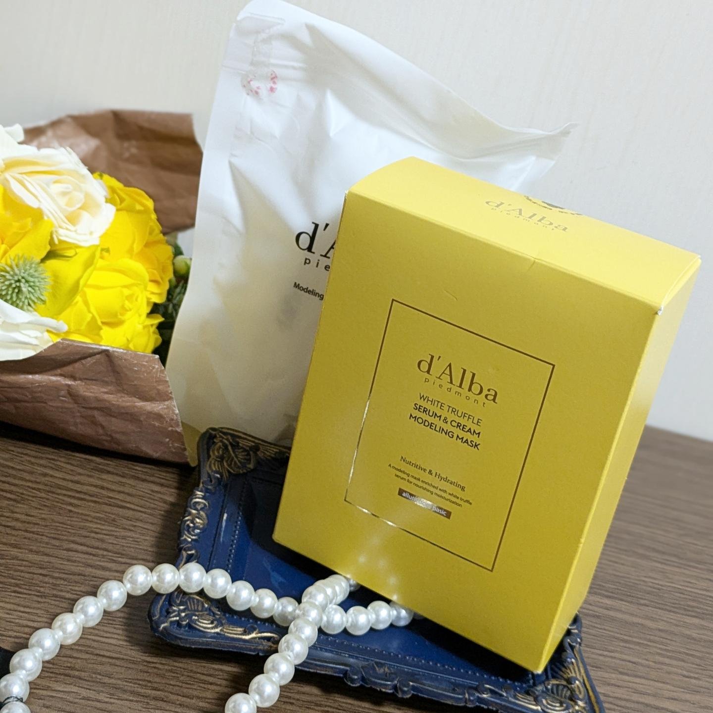 WHITE TRUFFLE SERUM & CREAM MODELING MASK/ダルバ/その他スキンケアを使ったクチコミ（2枚目）