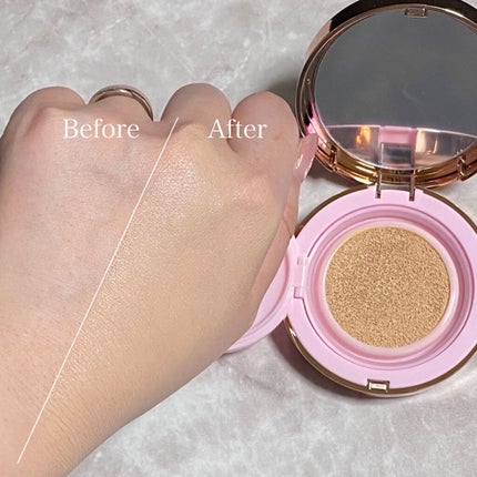 ピンクティーツリーカバークッション/APLIN/クッションファンデーションを使ったクチコミ(4枚目)