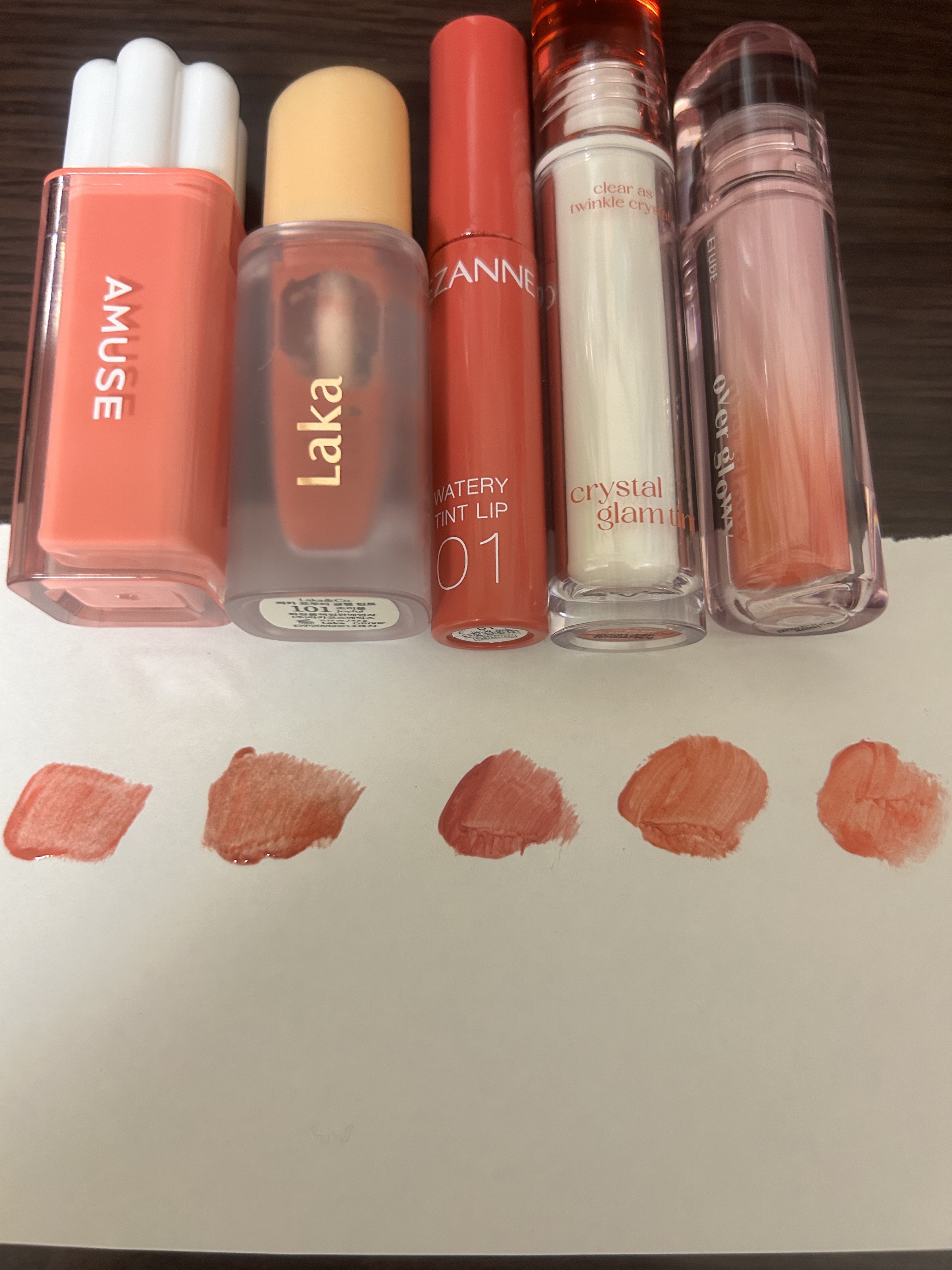 クリスタル グラム ティント 09 ベアピーチ(BARE PEACH)/CLIO/リップティントを使ったクチコミ（2枚目）
