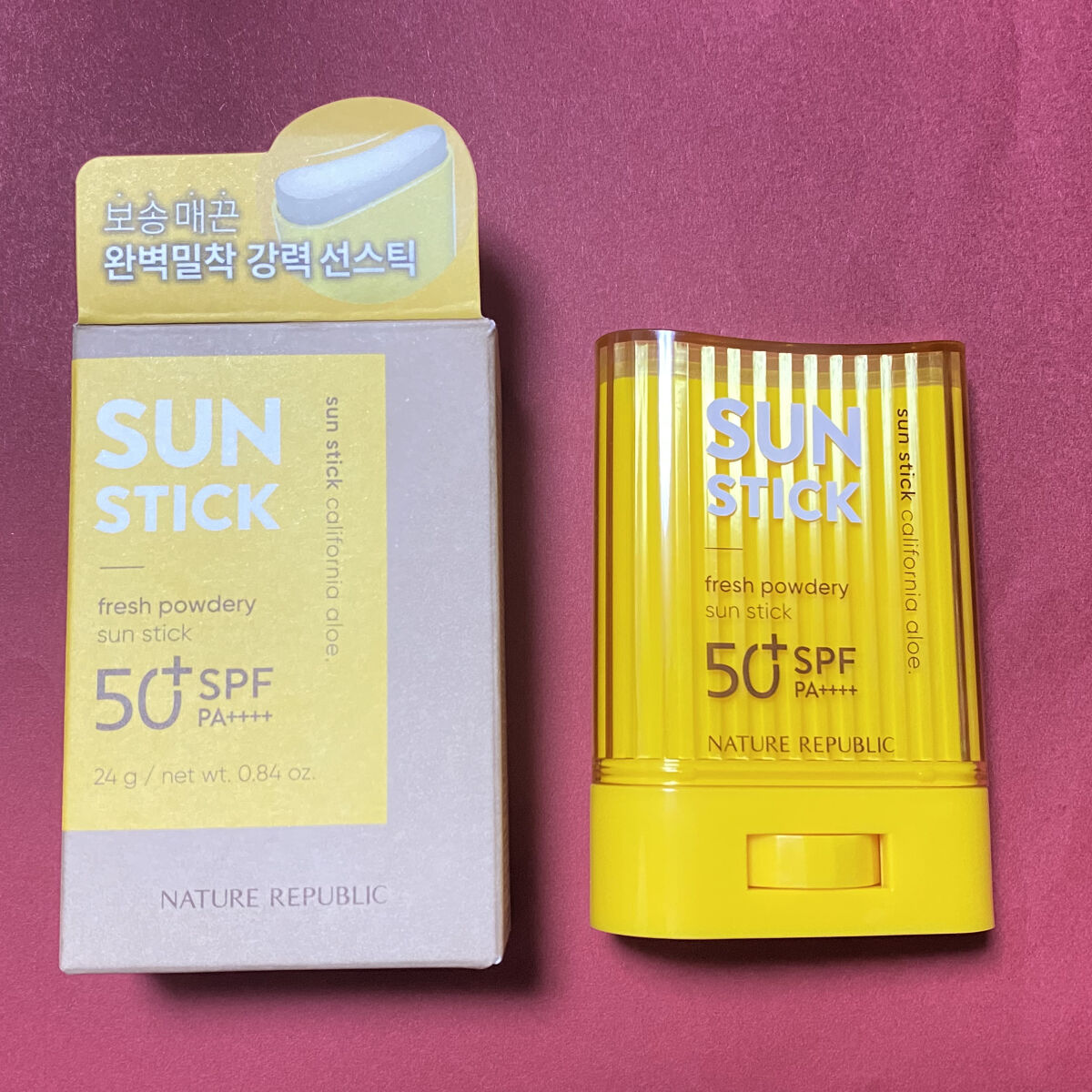 パウダリーUVアロエスティック/ネイチャーリパブリック/日焼け止めスティックを使ったクチコミ（1枚目）