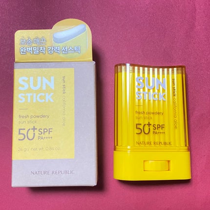 パウダリーUVアロエスティック SPF50+/PA++++/ネイチャーリパブリック/日焼け止めスティックを使ったクチコミ(1枚目)