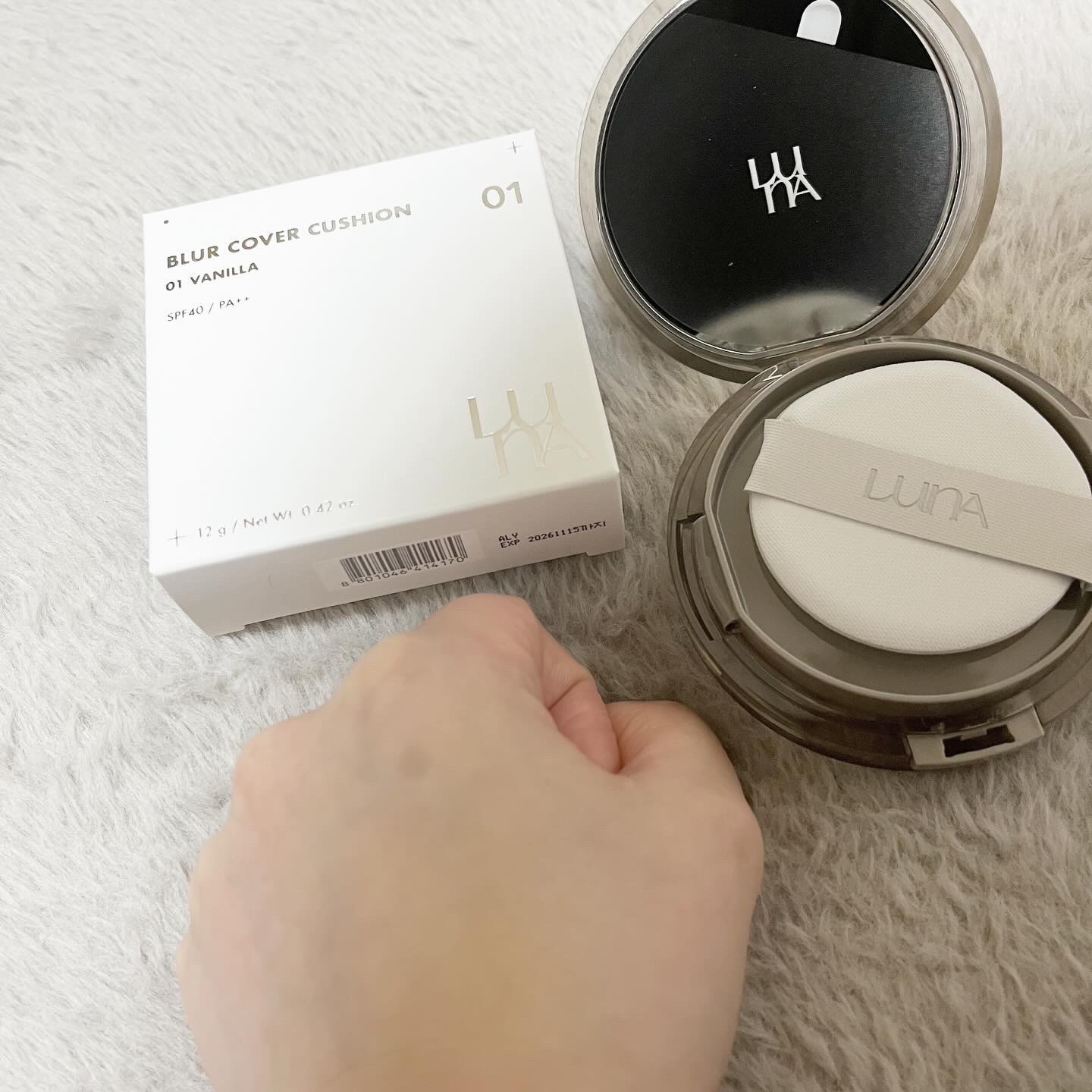 ブラーカバークッション/LUNA/クッションファンデーションを使ったクチコミ（3枚目）