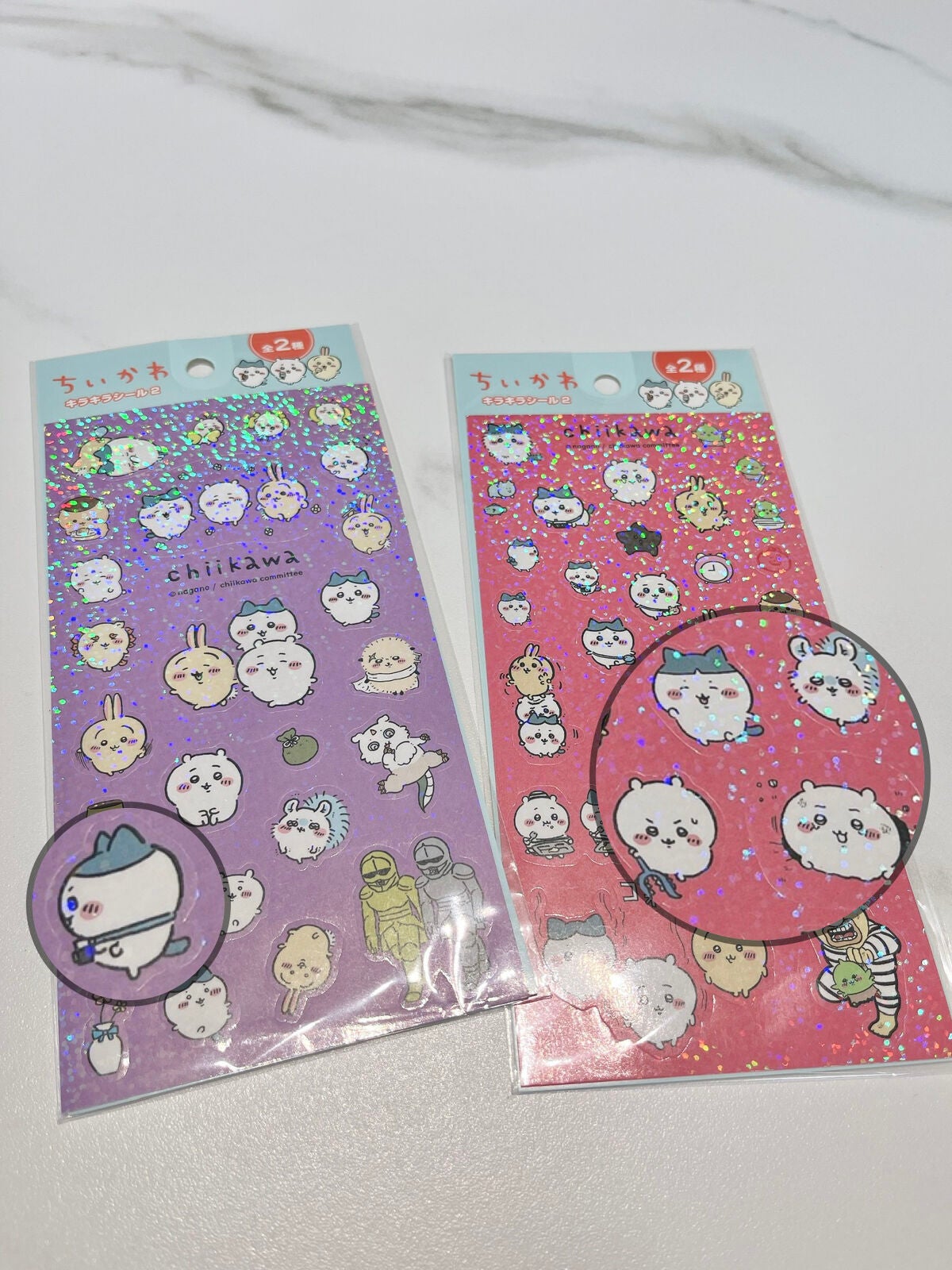 シチワレ@フォロバ on LIPS 「【100均グッズ/ちいかわキラキラシール】キャンドゥで買いまし..」(3枚目)