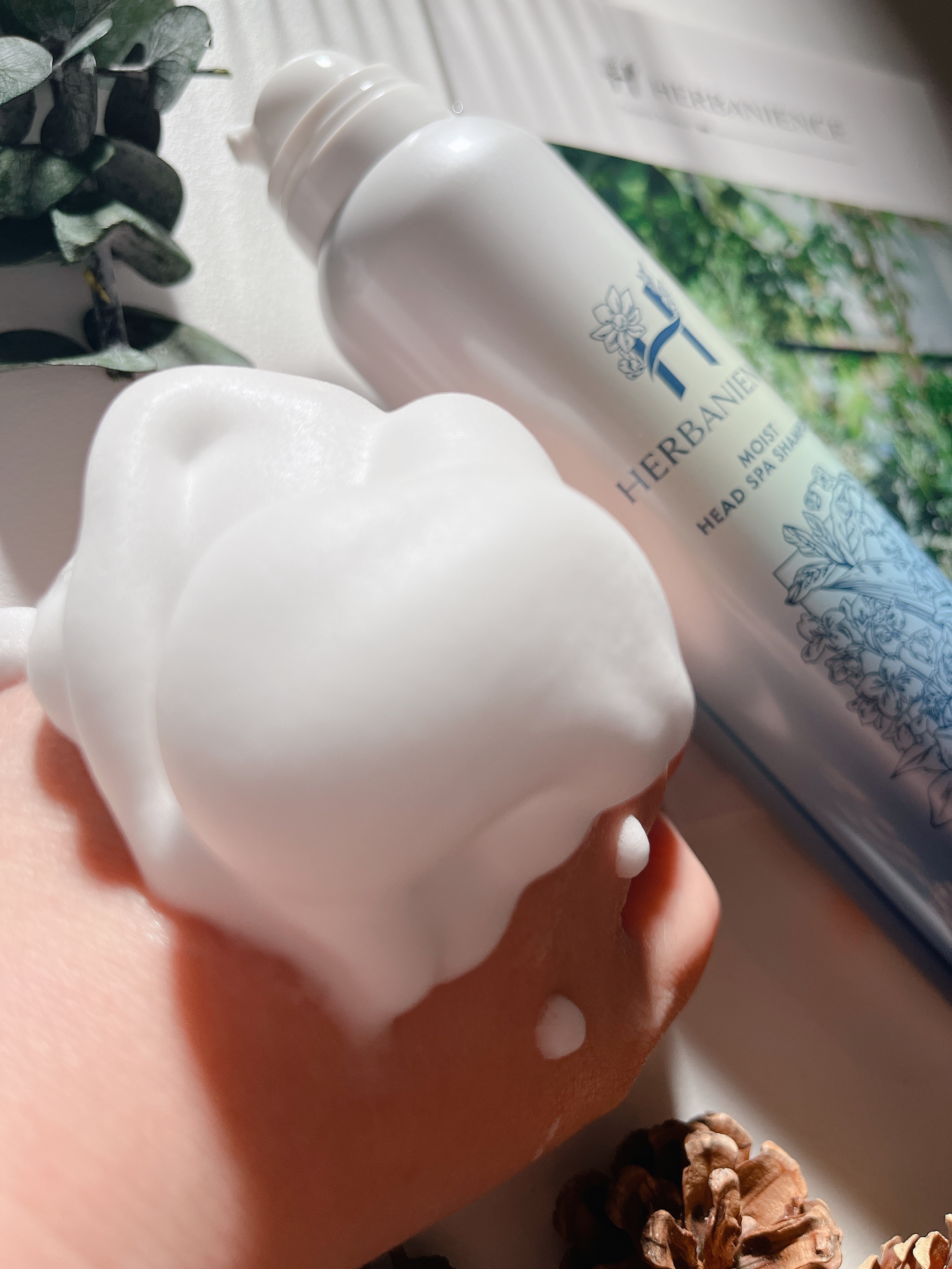 炭酸モイストスパシャンプー/HERBANIENCE/市販シャンプーを使ったクチコミ（3枚目）