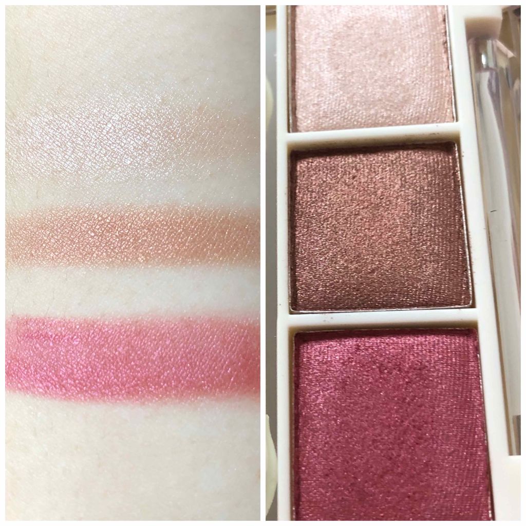 3C Eyeshadow Palette ( Pink )/MINISO/アイシャドウパレットを使ったクチコミ（2枚目）