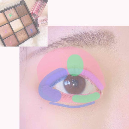 UR GLAM BLOOMING EYE COLOR PALETTE/U R GLAM/アイシャドウパレットを使ったクチコミ(3枚目)