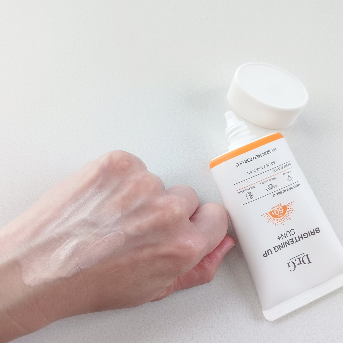 ブライトニングアップサンプラス/Dr.G/日焼け止めクリームを使ったクチコミ(3枚目)