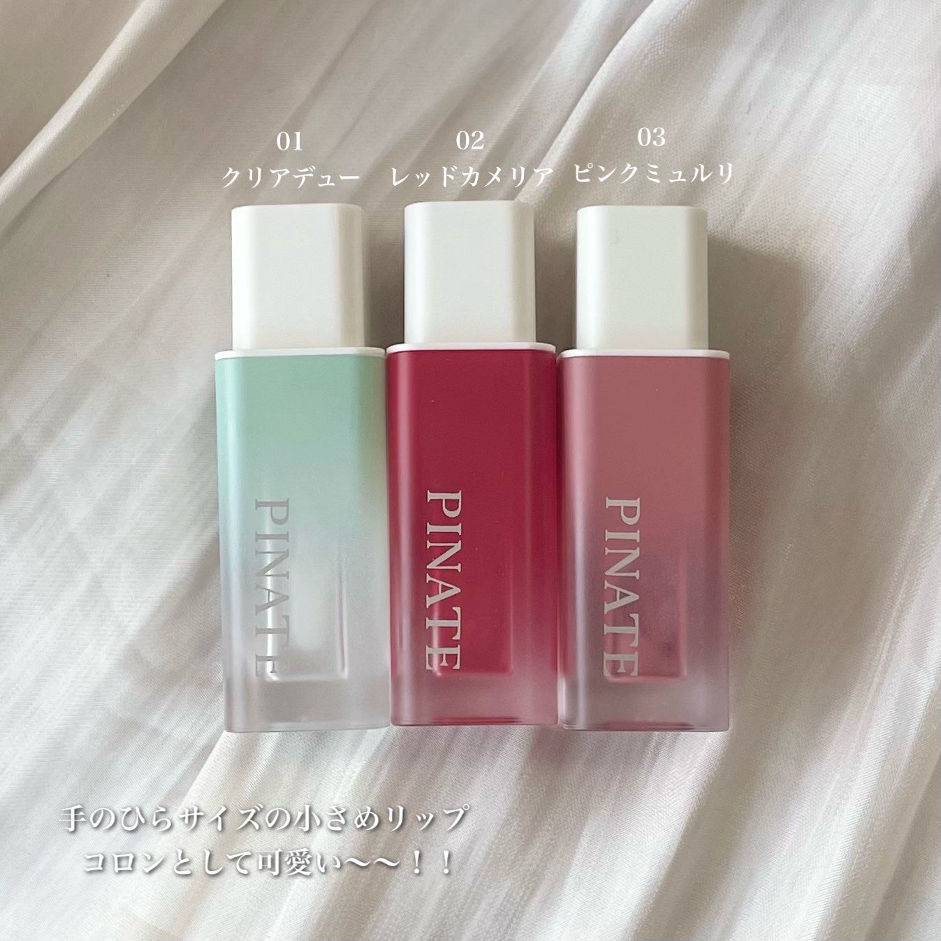 ナチュラルブルームリップオイルセラム 3色セット/PINATE/リップグロスを使ったクチコミ(3枚目)