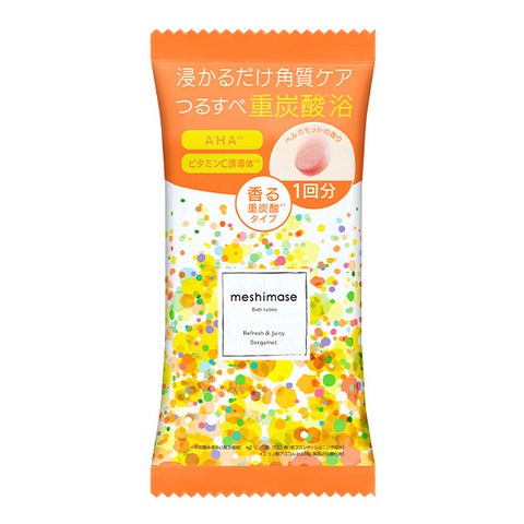 meshimase バスタブレット リフレッシュ＆ジューシーなベルガモットの香り 1回分（30g×2錠）