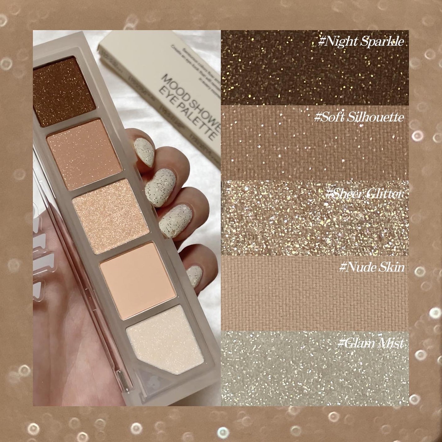 ムードシャワーアイパレット/unleashia/アイシャドウパレットを使ったクチコミ(4枚目)