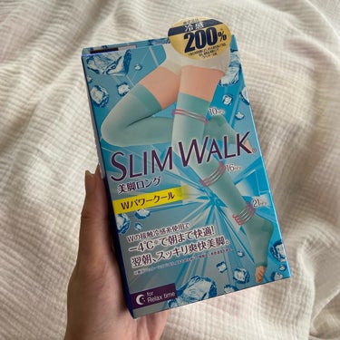 SLIMWALK 美脚ロング 朝までクールのクチコミ「夏はクールに美脚ケア🧊
#スリムウォーク　
#美脚ロング　Wパワークール

---------.....」（3枚目）