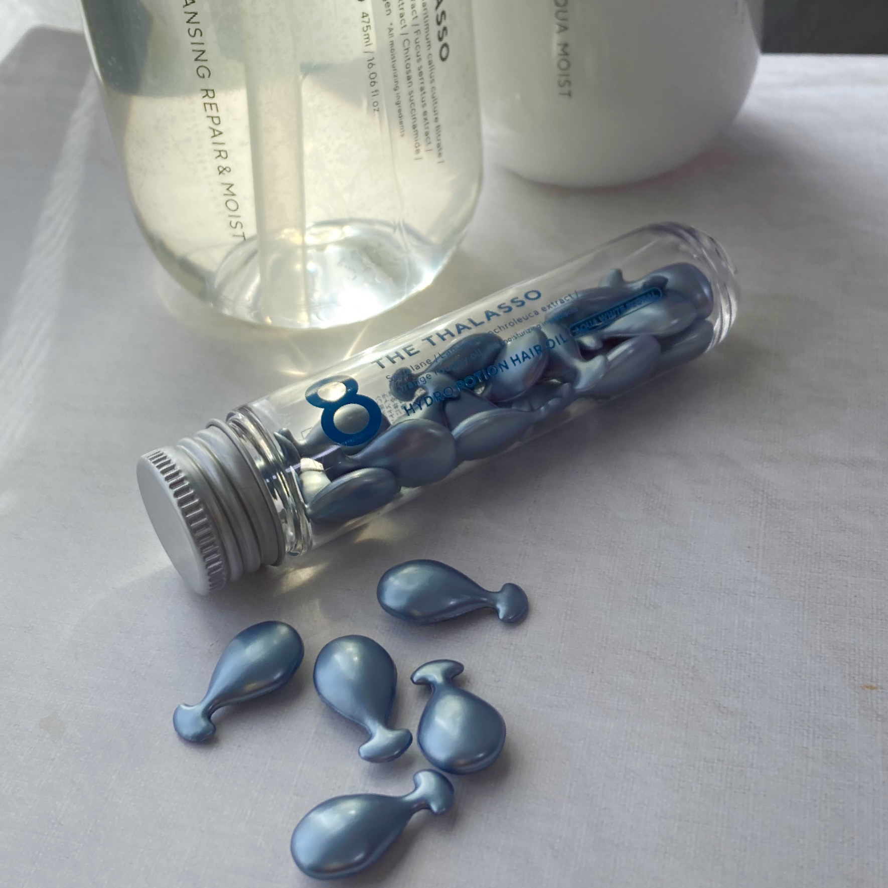 ハイドロポーション 美容液ヘアオイル（アクアホワイトフローラルの香り）/エイトザタラソ/ヘアオイルを使ったクチコミ（2枚目）