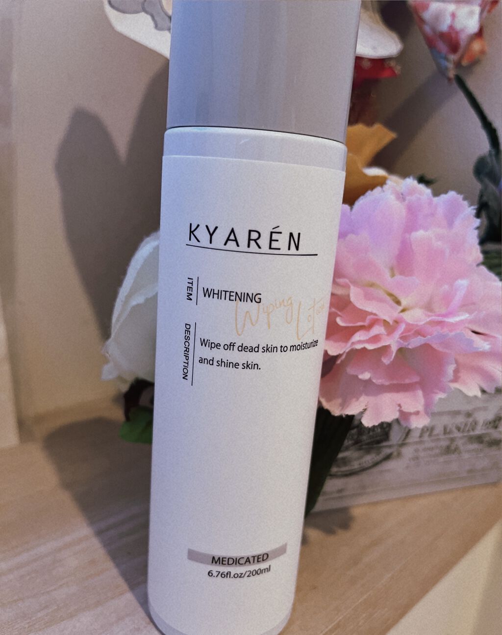 KYAREN 薬用美白ふき取り化粧水のクチコミ「
KYAREN
 薬用美白ふき取り化粧水

角質を優しくケアして
スキンケアの土台を整えてくれ.....」（1枚目）