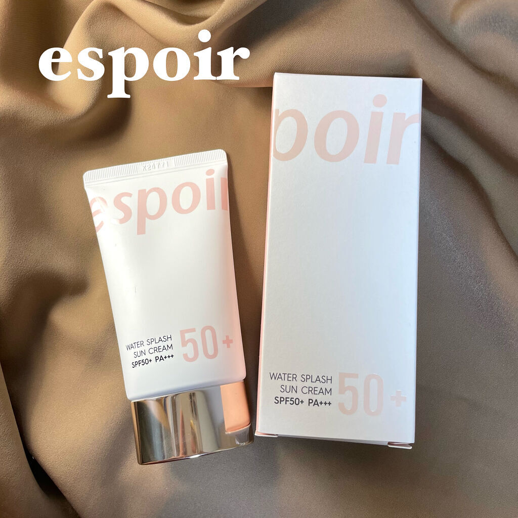🌼espoir WATER SPLASH SUN CREAM SPF50 +PA + + + 🌼

夏もそろそろ始まるので気になっていた日焼け止めを購入しました😊

🤍パッケージがピンクで一目惚れしました..可愛い💓

🤍テクス