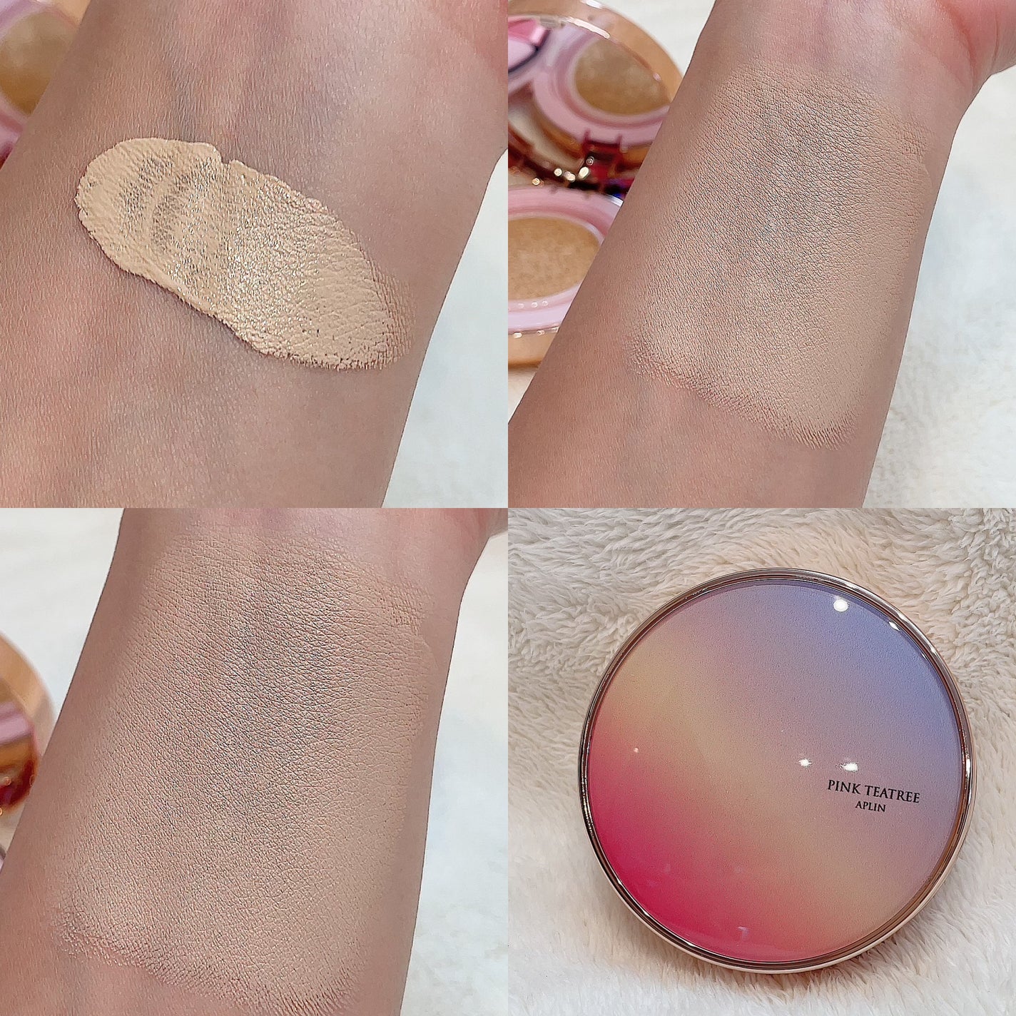 ピンクティーツリーカバーアップグロウクッション/APLIN/クッションファンデーションを使ったクチコミ(5枚目)