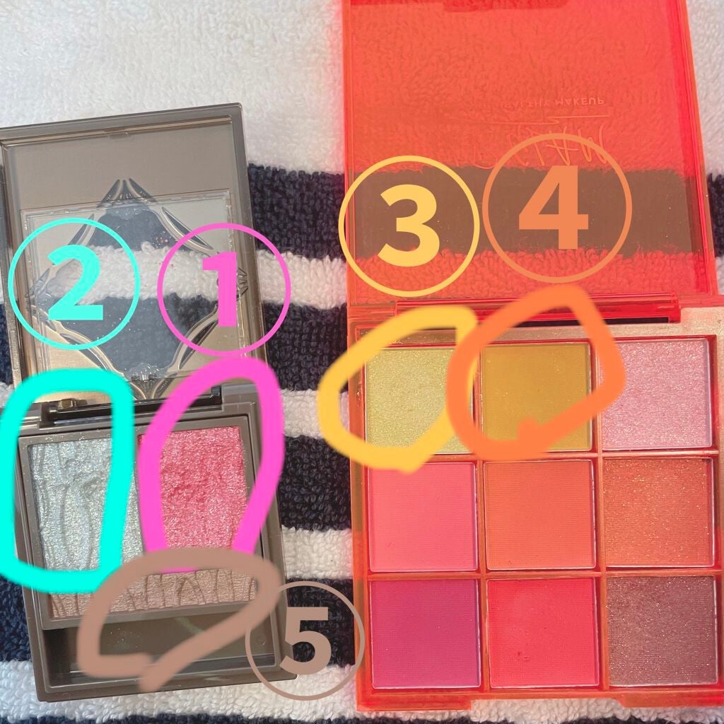 UR GLAM BLOOMING EYE COLOR PALETTE/U R GLAM/アイシャドウパレットを使ったクチコミ(2枚目)