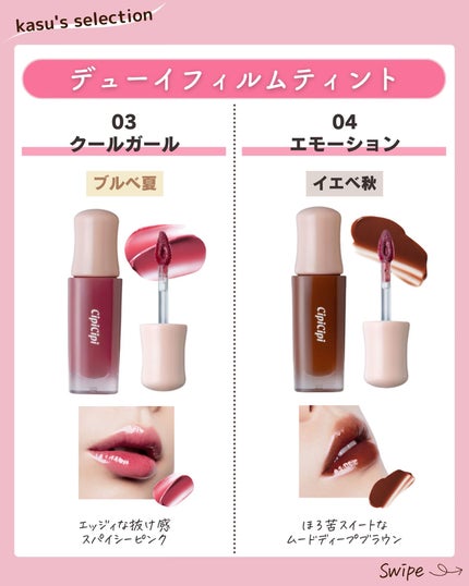 デューイフィルムティント/CipiCipi/リップティントを使ったクチコミ(3枚目)