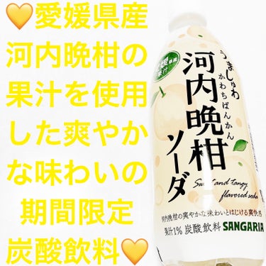 前ちゃん💙 on LIPS 「サンガリア　うましゅわ河内晩柑ソーダ💛期間限定💛　内容量:50..」（1枚目）