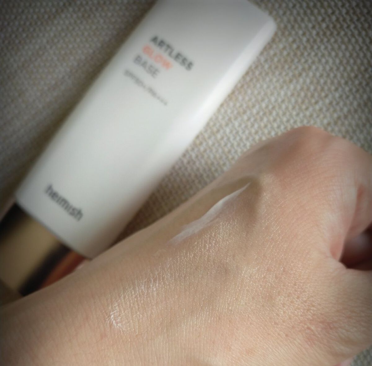 アートレスグロウベース/heimish/化粧下地を使ったクチコミ（3枚目）