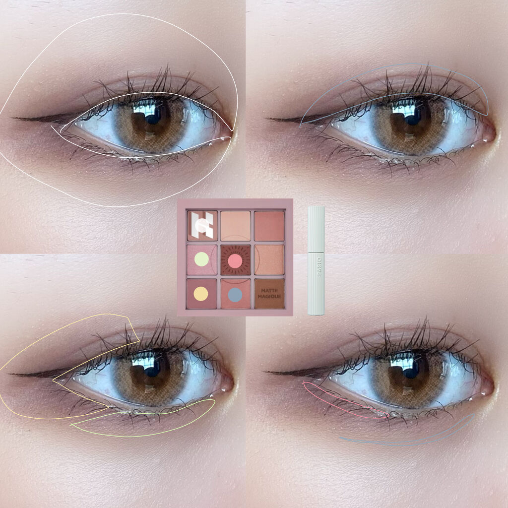 マイフェイブムードアイパレット 9カラー/HOLIKA HOLIKA/アイシャドウパレットを使ったクチコミ（3枚目）