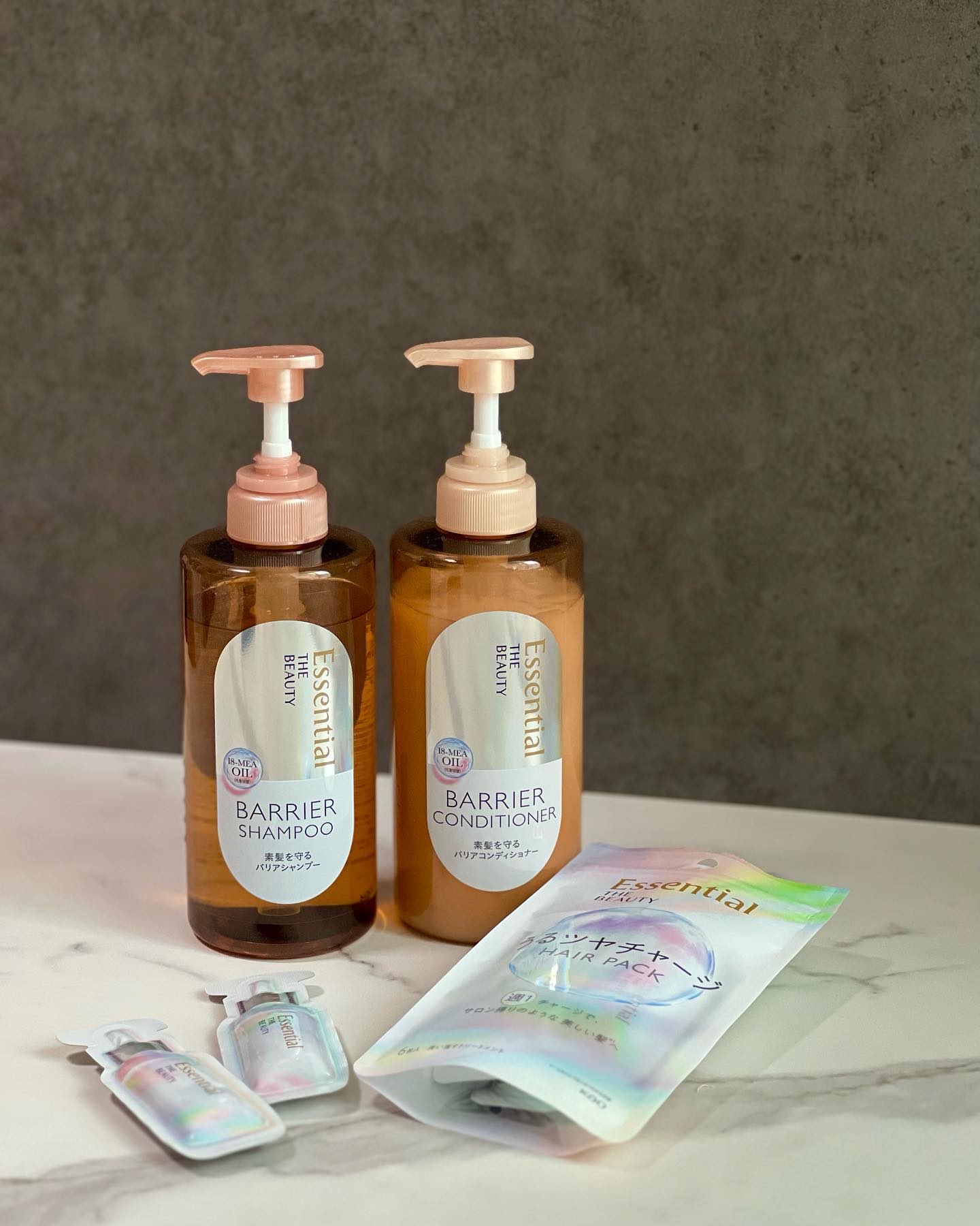 ザビューティ 髪のキメ美容素髪を守る バリアシャンプー/コンディショナー/エッセンシャル/シャンプー・コンディショナーを使ったクチコミ（1枚目）