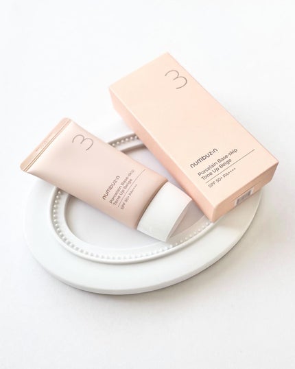 3番 ノーファンデ陶器肌トーンアップクリーム/numbuzin/化粧下地を使ったクチコミ(4枚目)