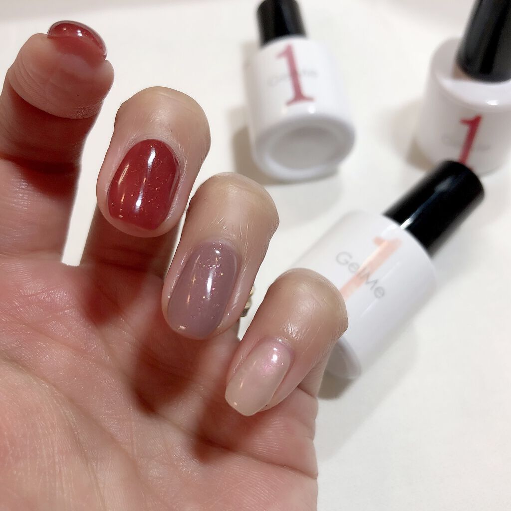 ジェルネイル レッド/ジェルミーワン/ジェルネイルを使ったクチコミ（3枚目）