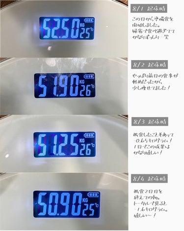 優光泉 優光泉のクチコミ「⁡
⁡
⁡
【ファスティングダイエットしてみた！】
⁡
7月末に帰省してしっかり太ったので、
.....」（2枚目）