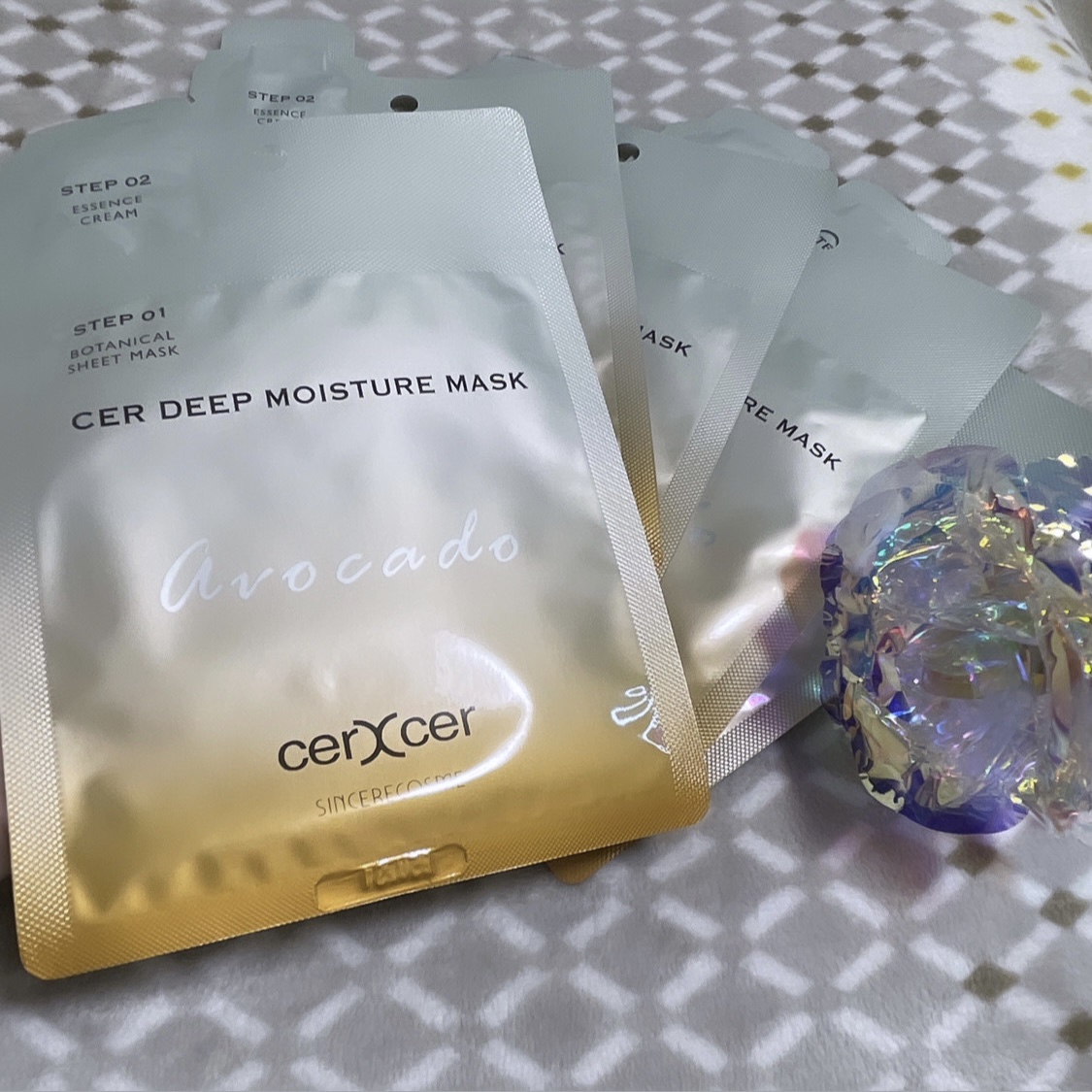 ディープモイスチャー マスク　(ケアクリーム付き)/cerXcer/シートマスク・パックを使ったクチコミ（1枚目）