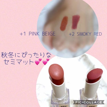 38℃/99℉ LIPSTICK  ＜YOU＞ +2　SMOKY-RED/UZU BY FLOWFUSHI/口紅を使ったクチコミ（2枚目）