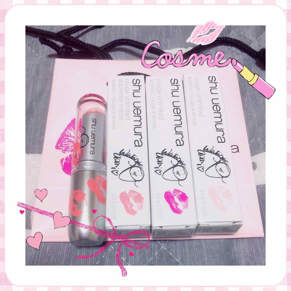 ルージュ アンリミテッド/shu uemura/口紅を使ったクチコミ(1枚目)