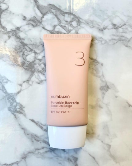 3番 ノーファンデ陶器肌トーンアップクリーム/numbuzin/化粧下地を使ったクチコミ(1枚目)