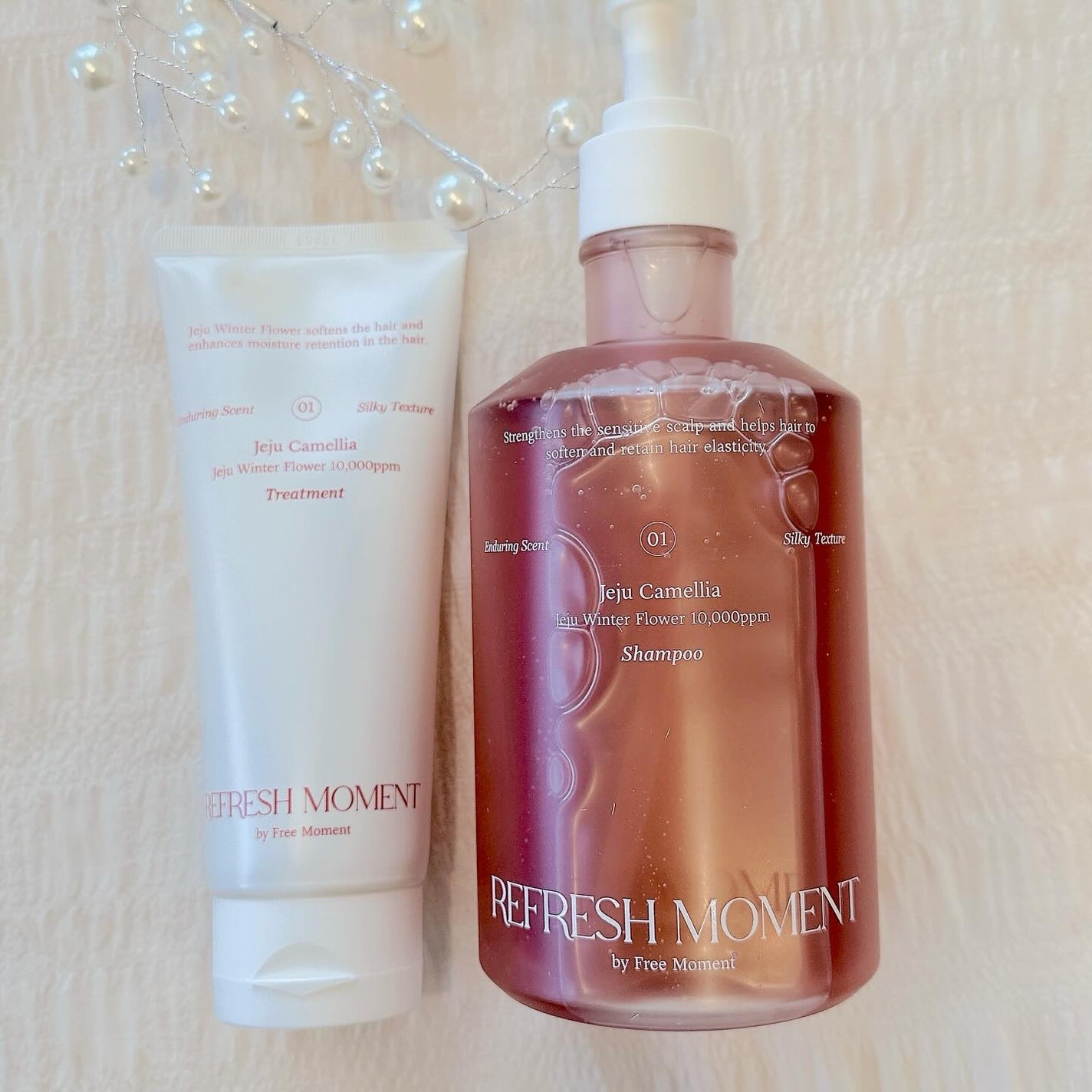 リフレッシュモーメントパフュームシャンプー/トリートメント Jeju Camellia/Free Moment /市販シャンプーを使ったクチコミ(2枚目)