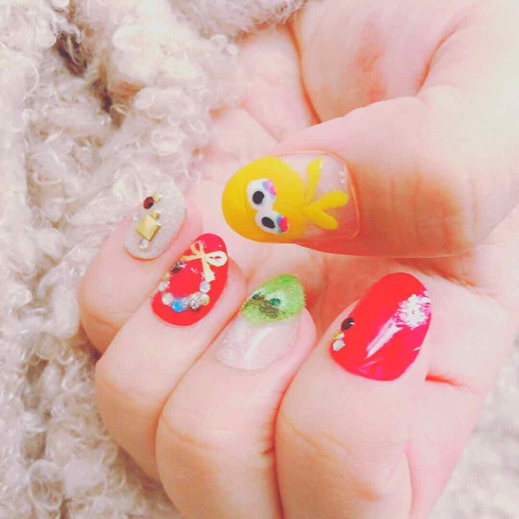 o_o.a_i on LIPS 「#ネイル#ネイルチップ#ユニバネイル#セサミネイル#クリスマス..」(1枚目)