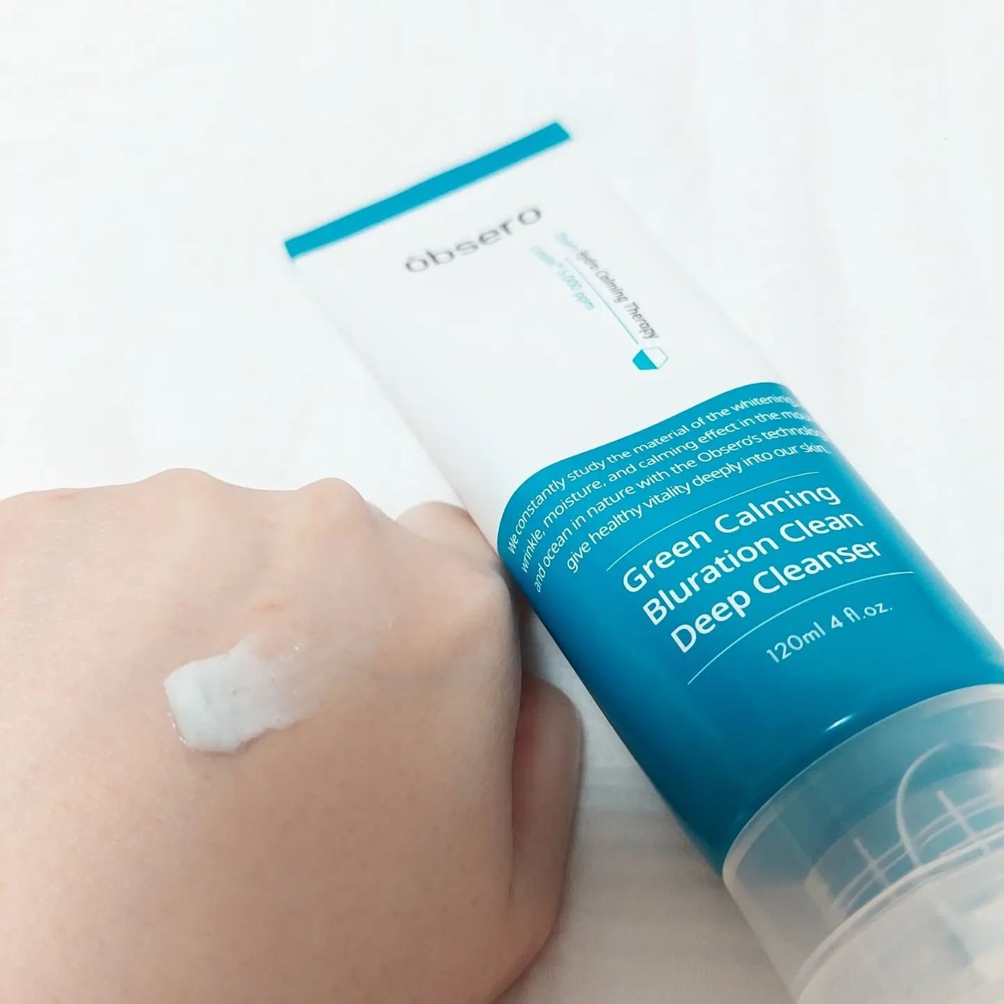 グリーンカーミングブルーレーションクリーンディープクレンザー/obsero/洗顔フォームを使ったクチコミ(2枚目)