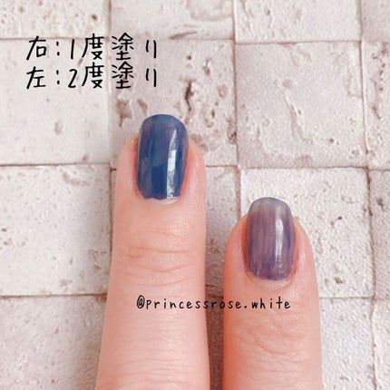 カラフルネイルズ N57 インディゴブルー/キャンメイク/マニキュアを使ったクチコミ(2枚目)