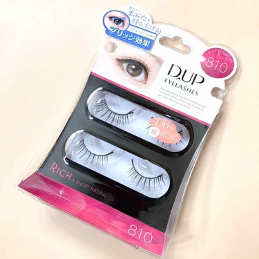 D-UP アイラッシュ RICH 800シリーズのクチコミ「今回紹介するのは付けまつげです✨
♡D.UP EYELASHES RICH 810♡

人生で.....」（1枚目）