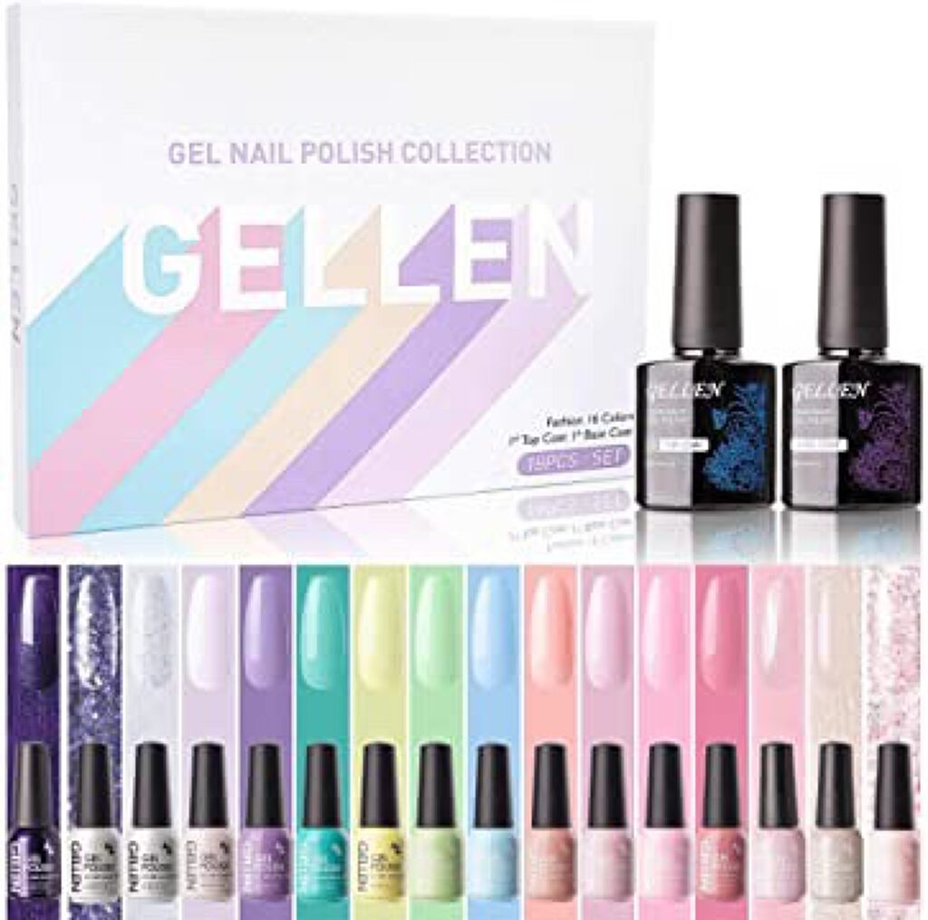 Gellen ジェルネイル 16色セット UV/LED対応 ポリッシュタイプ ベーストップ付き/Gellen/ジェルネイルを使ったクチコミ(5枚目)
