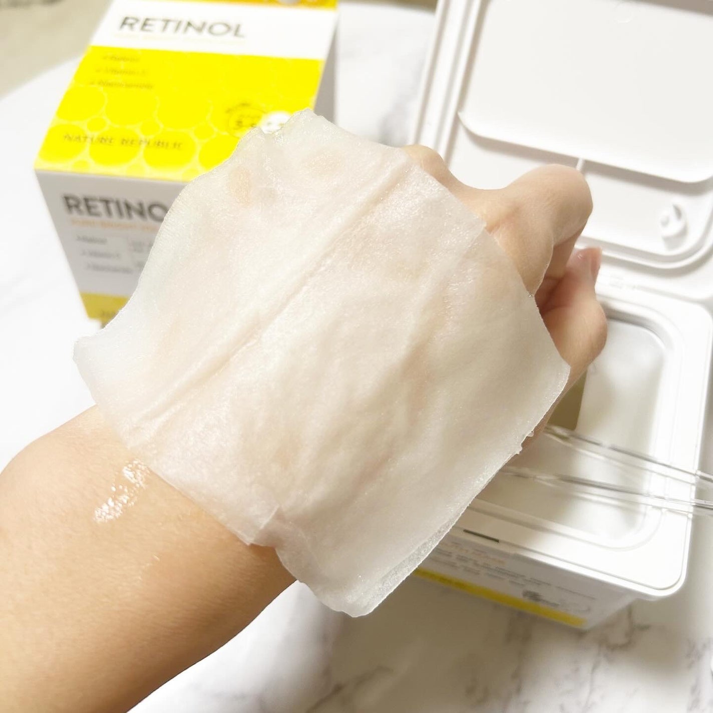 キューブマスク レチノール/ネイチャーリパブリック/シートマスク・パックを使ったクチコミ(3枚目)