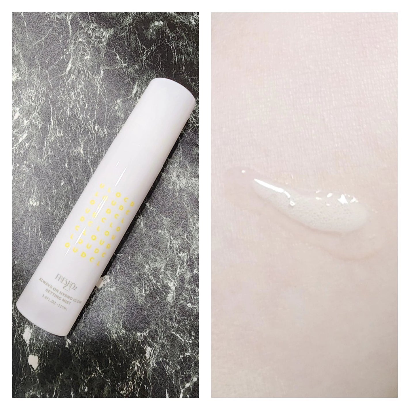 クラウドオールウェイズオン ハイドログロー メイクキー プミスト/FRESHO2/フィックスミストを使ったクチコミ(1枚目)