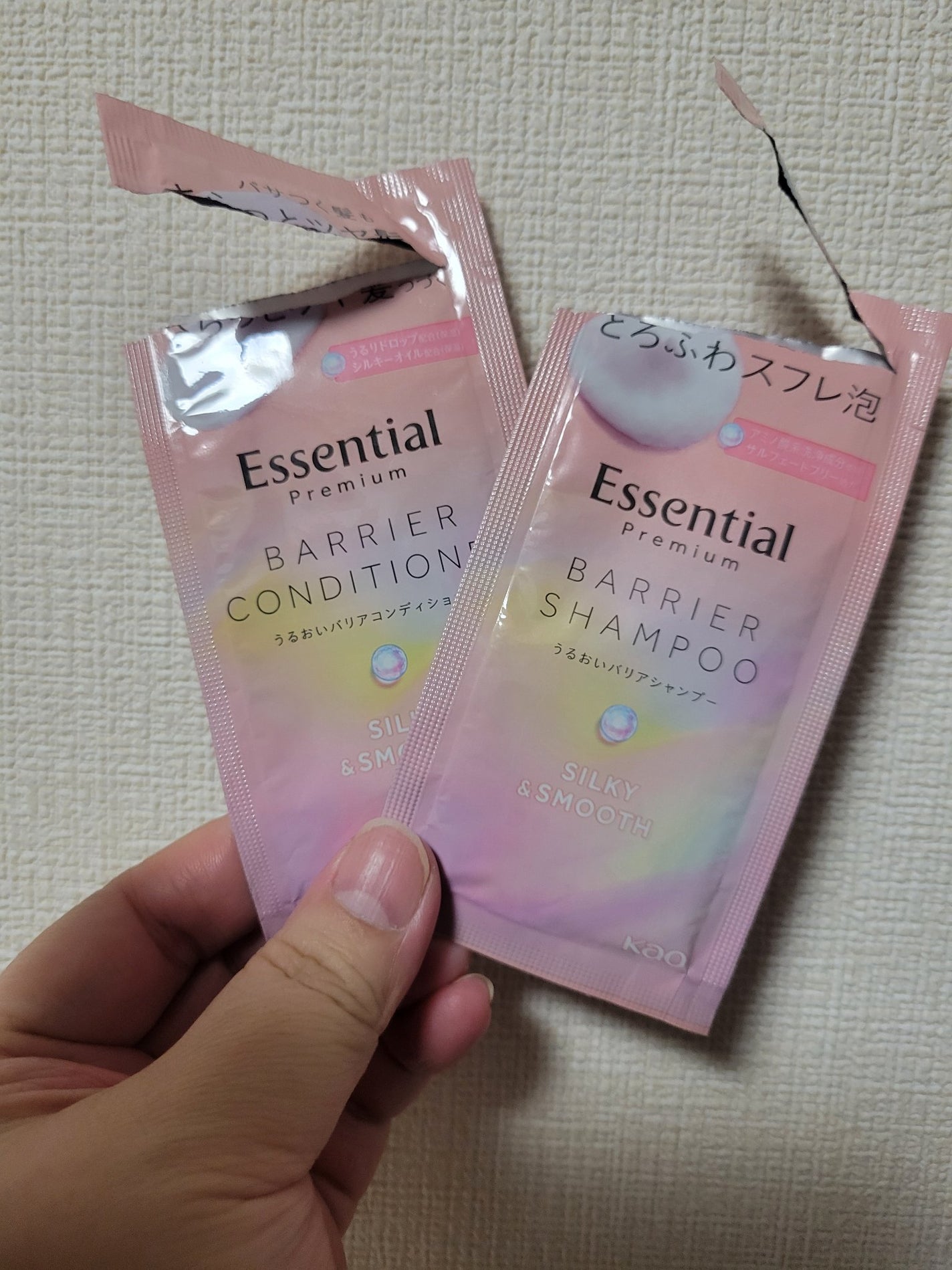 エッセンシャルプレミアム バリアシャンプー・コンディショナー シルキー&スムース/エッセンシャル/市販シャンプーを使ったクチコミ(1枚目)