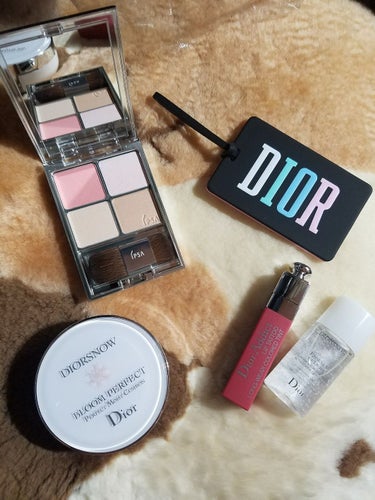 今日の購入品です。

Dior　Addict Lip TATTOO　571 クランベリー
Dior SNOWBLOOM パーフェクトクッション010
IPSA　デザイニングフェイスカラーパレット　101