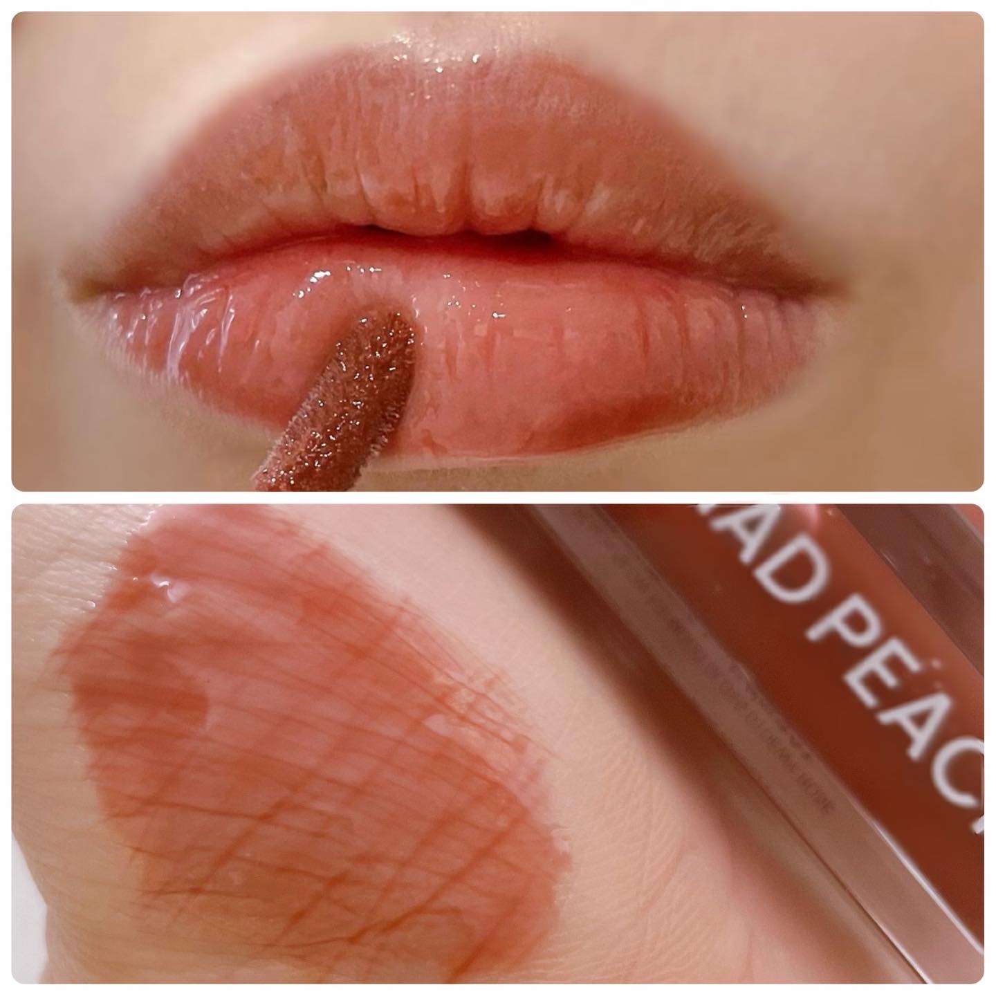 マッドピーチグロウフィットムードグロス 01 DEWY ROSE/MAD PEACH/リップグロスを使ったクチコミ（3枚目）