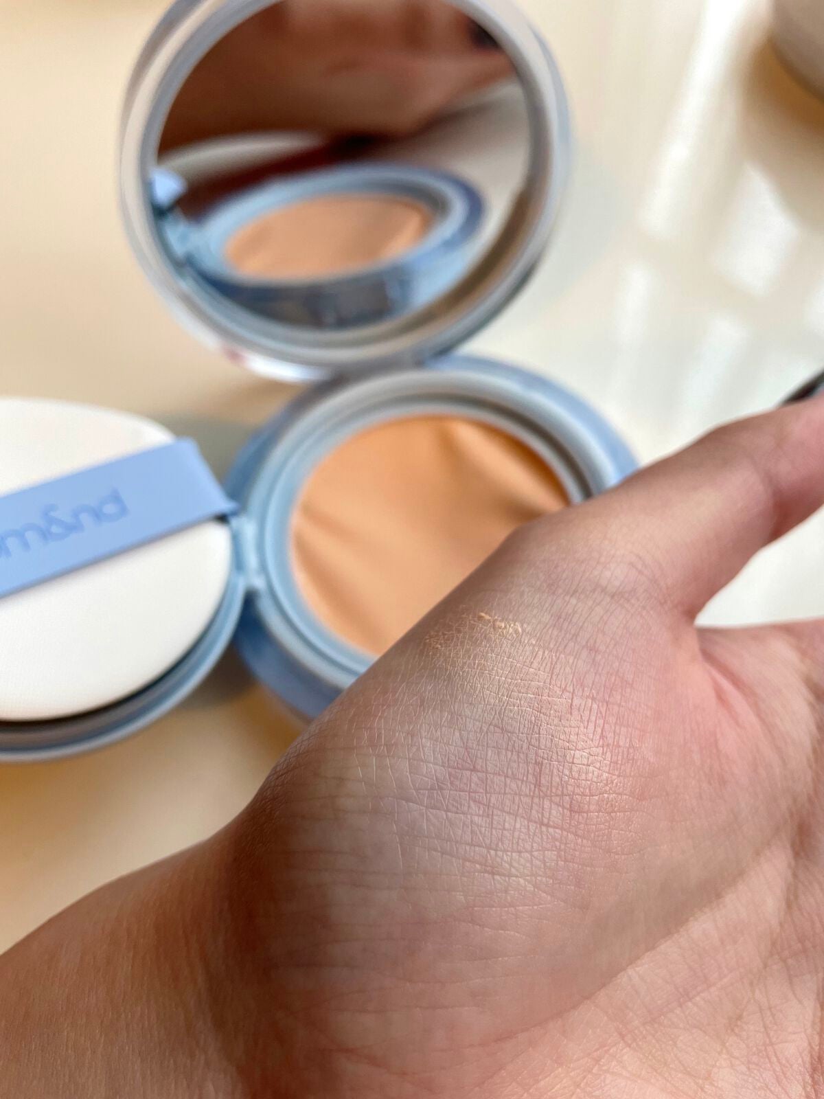 ベアウォータークッション/rom&nd/クッションファンデーションを使ったクチコミ(4枚目)